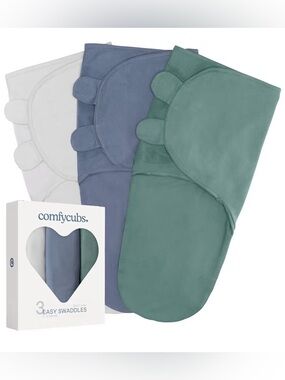 Comfy Cubs 3-Pack Baby Swaddle (3–6 Months / 14–18 lbs)
